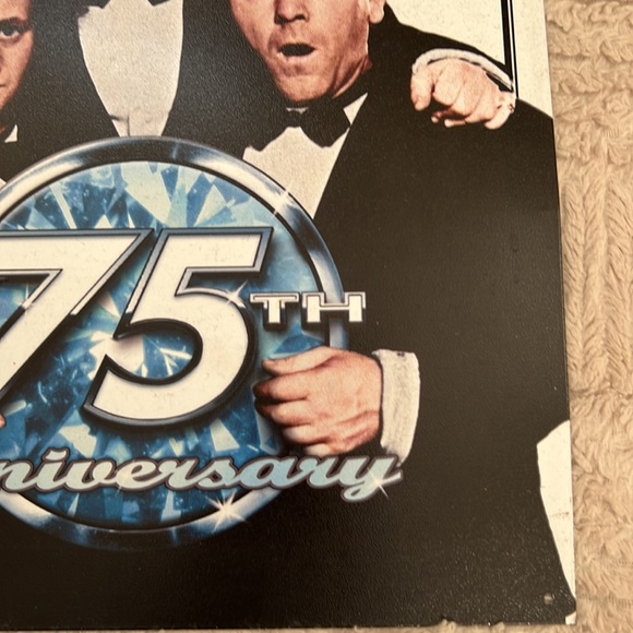 THE THREE STOOGES 75TH ANNIVERSARY METAL SIGN - Picture 6 of 16